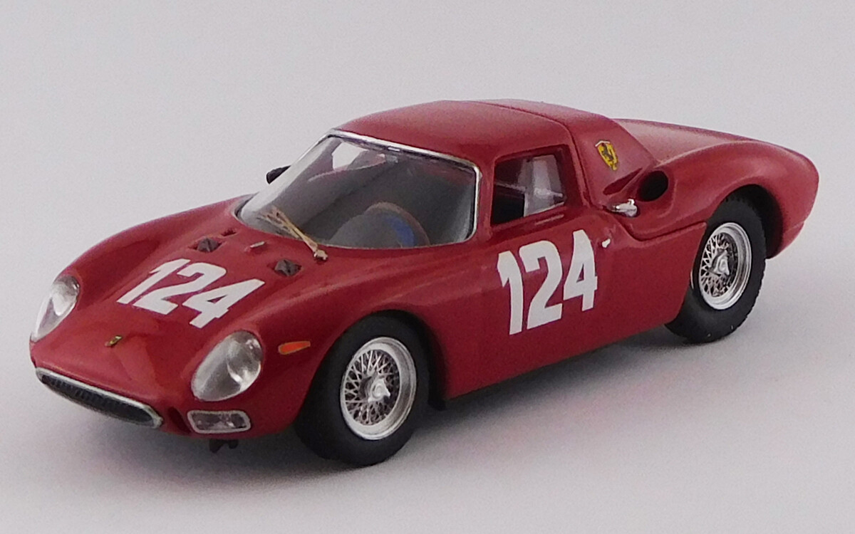 BEST9799 FERRARI 250 LM - G.P. Mugello 1965 - Casoni - Nicodemi #124 WINNER
