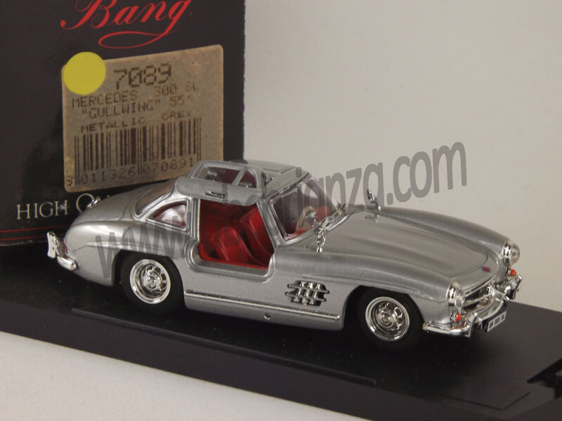 BANG7089 MERCEDES 300 SL "GULLWING" 55' METALLIC GREY