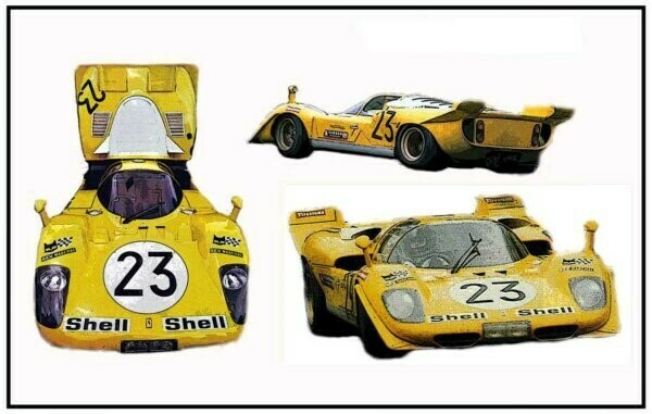 TAMEO TMKMTG005 FERRARI 512 S COUPE' 1000 Km SPA 1970 Ecurie Francorchamps Derek Bell - Hugues de Fierlant #23