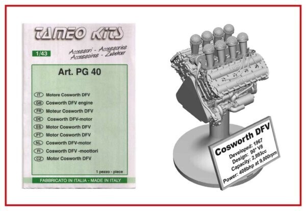 TAMEO TMKPG040	KIT MOTORE COSWORTH DFV- COSWORTH DFV ENGINE
