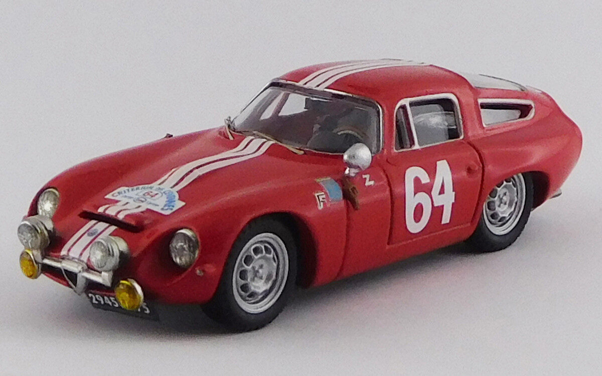 BEST9806 ALFA ROMEO TZ1 - Critèrium des Cèvennes 1964 - Rolland / Augias #64 - Winner