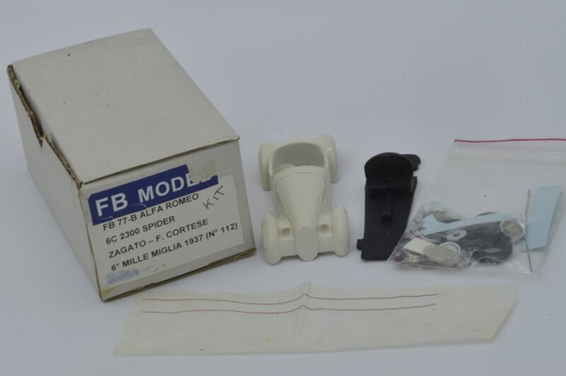 FB MODEL FBK077B ALFA ROMEO 6c 2300 SPIDER CORTESE ZAGATO 6°MILLE MIGLIA 1937 #112 CORTESE