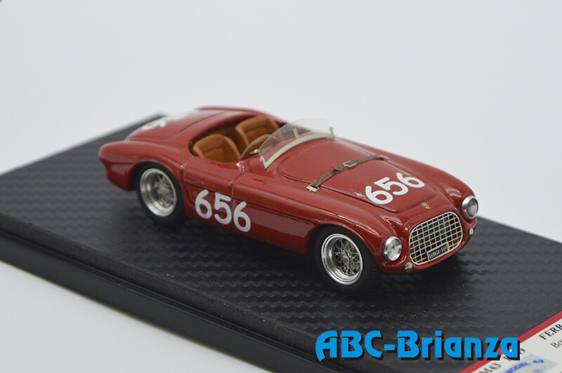 ALFA MODEL AM43F149 Ferrari 212 / 225 Export Barchetta Touring #0104ED Mille Miglia 1956 #656 Gianni Albarelli ALFA MODEL AM43F149 Ferrari 212 / 225 Export Barchetta Touring #0104ED Mille Miglia 1956 #656 Gianni Albarelli