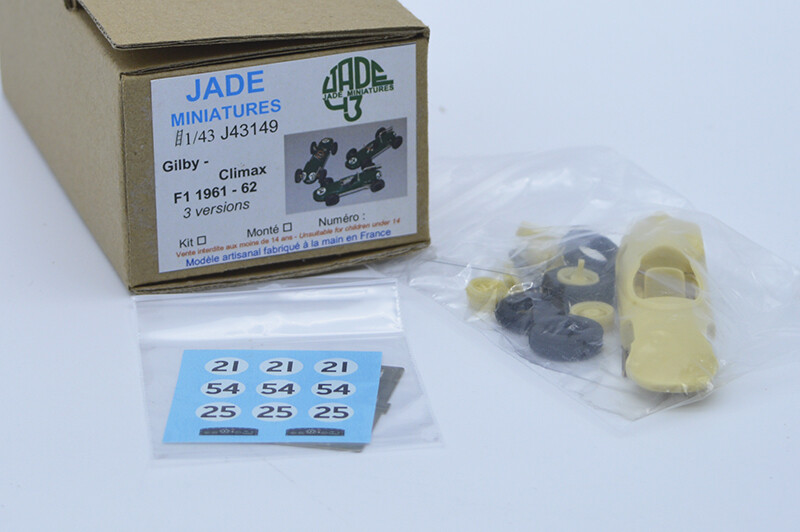 JADE JADK43149 GILBY-CLIMAX F1 1961-1962 ( 3 VERS.)KEITH GREENE 1961 RAC BRITISH GP-1962 INTERN.TROPHY-1962 GP.BRUXELLES