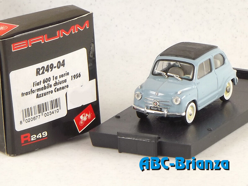 BRUMM BMR249-04 FIAT 600 1a SERIE TRAS.CHIUSA 1956 AC