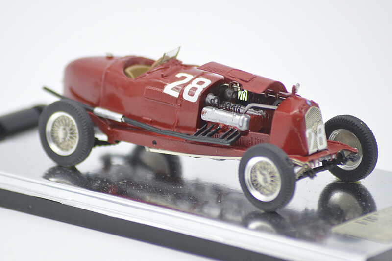FB MODEL FBM105C ALFA ROMEO TIPO A MONOPOSTO Twin engine with opening hood GP Monza 1931 T. Nuvolari # 28