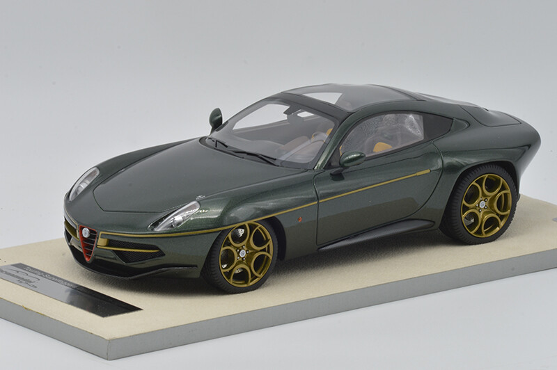 TECNOMODEL TM18-15B ALFA ROMEO DISCO VOLANTE TOURING SUPERLEGGERA METALLIC GREEN 2014