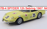 BEST9127-2 FERRARI 275 GTB-4 SPYDER 12h Sebring 1967  McCluggage-Windridge #25