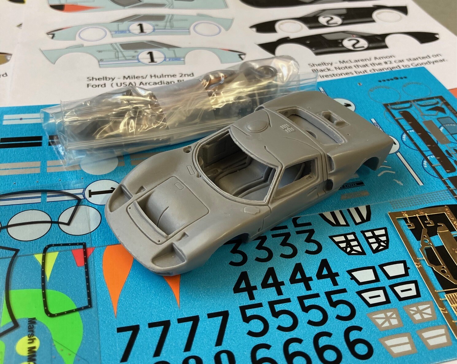 MARSH MODEL MSHMM323 Ford MKII Le Mans 1966 8 versions, 3 Shelby, 3 Holman and Moody and 2 Alan Mann KIT