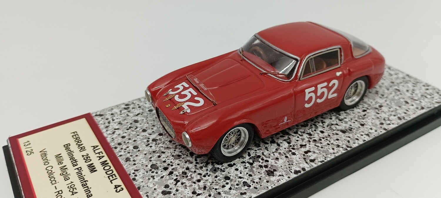 ALFA MODEL 43 AM43F286 FERRARI 250 MM BERLINETTA PININFARINA N.0340MM MILLE MIGLIA 1954 N.552 COLUCCI - PARISI