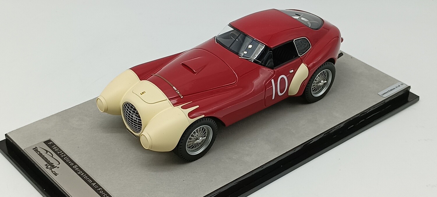TECNOMODEL TM18-23F FERRARI 166/212 UOVO 1954 BEREGSTROM AIR FORCE BASE TEXAS ° #10 IGNACIO LOZANO