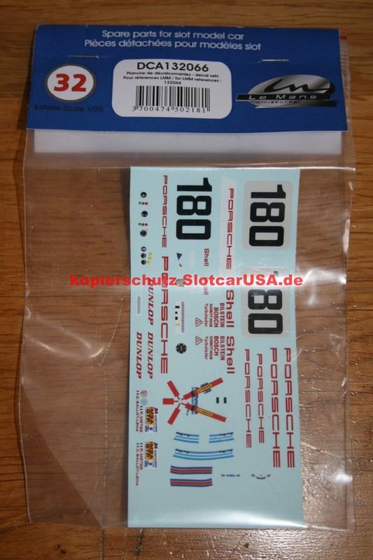 LE MANS MINIATURES LMDCA132066 DECAL PORSCHE #180 LE MANS 1986