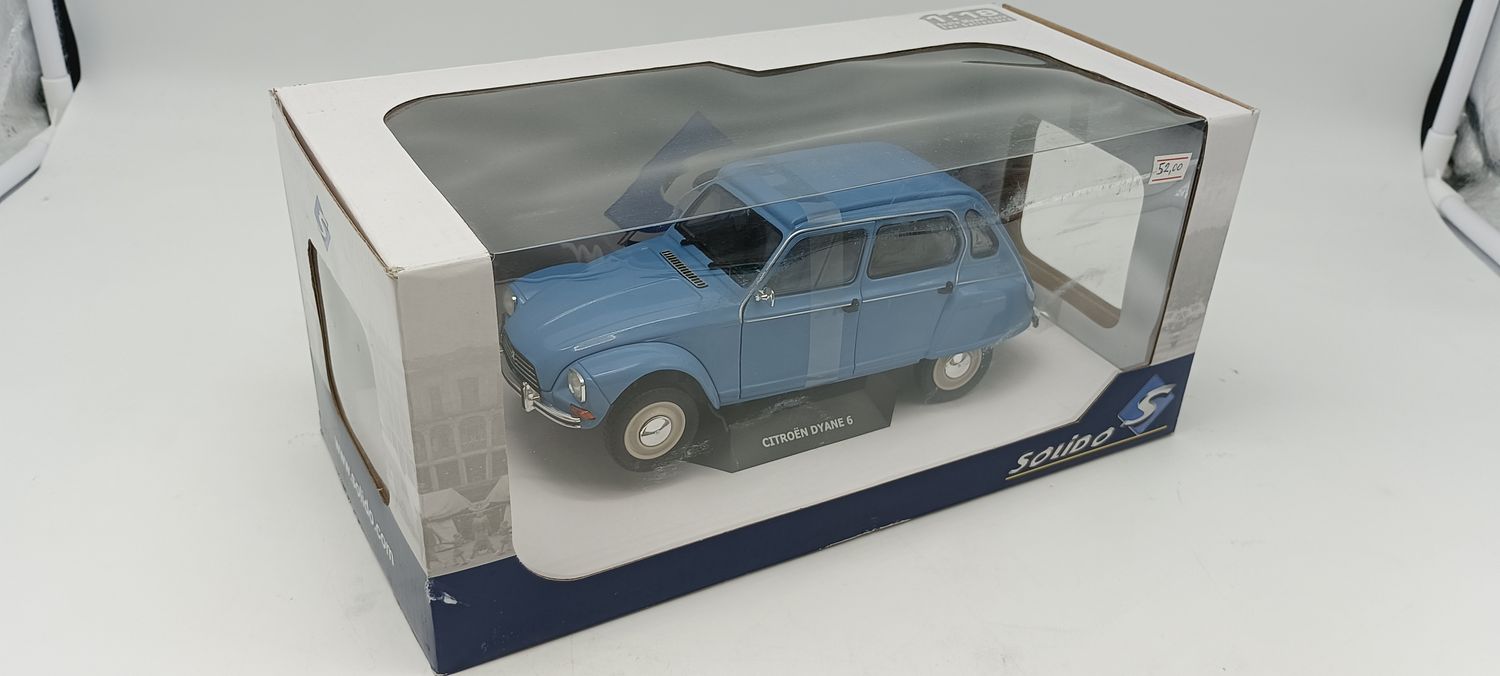 SOLIDO S1800305 1/18 CITROEN DYANE 6 BLU MYOSOTIS  RUOTE STERZANTI PORTE APRIBILI