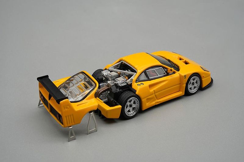 TECNOMODEL TM64-001Y FERRARI F40 1996 PRESS YELLOW (OPEN REAR)