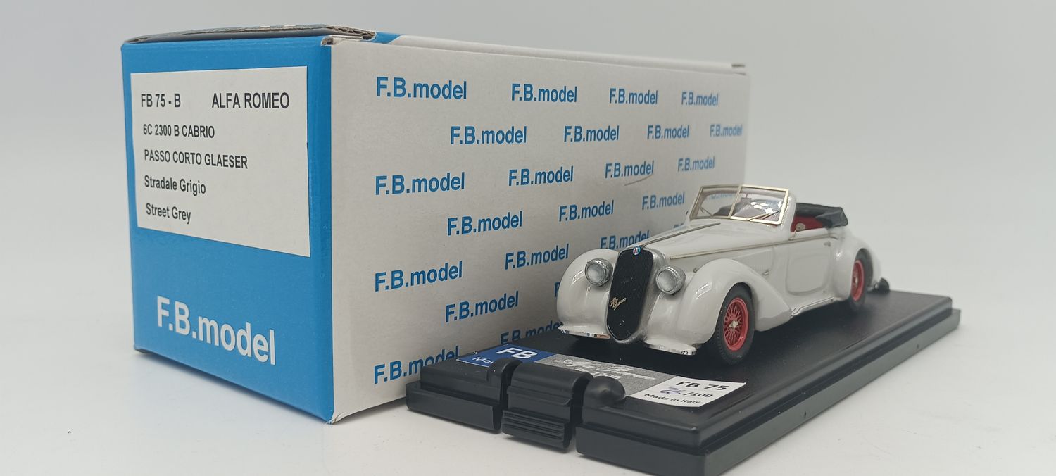 FBM075B ALFA ROMEO 6C 2300B CABRIO PASSO CORTO GLAESER STRADALE GRIGIO
