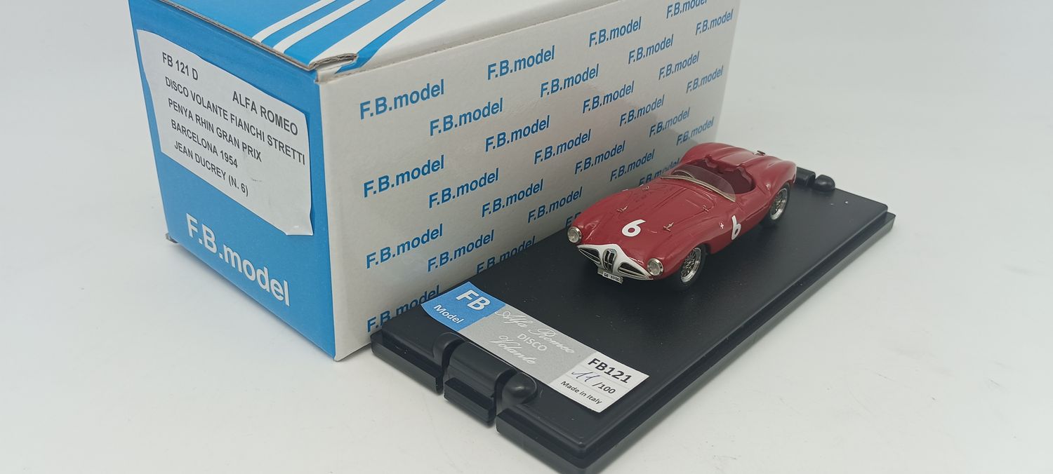 FBM121D DISCO VOLANTE FIANCHI STRETTI PENYA RHIN GRAND PRIX BARCELONA 1954 JEAN DUCREY #6