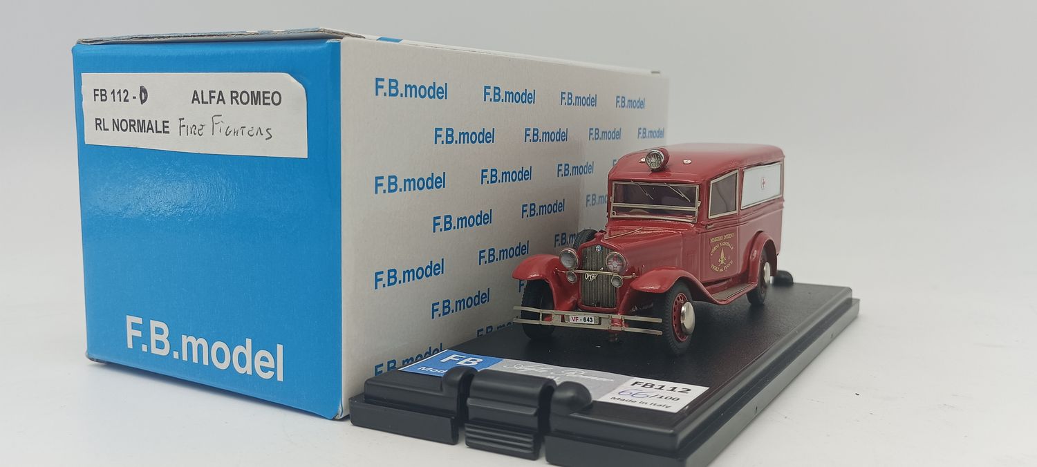 FB MODEL FBM112D ALFA ROMEO RL NORMALE MINI BUS Tipo A.V.2 - Type  FIREFIGHTER