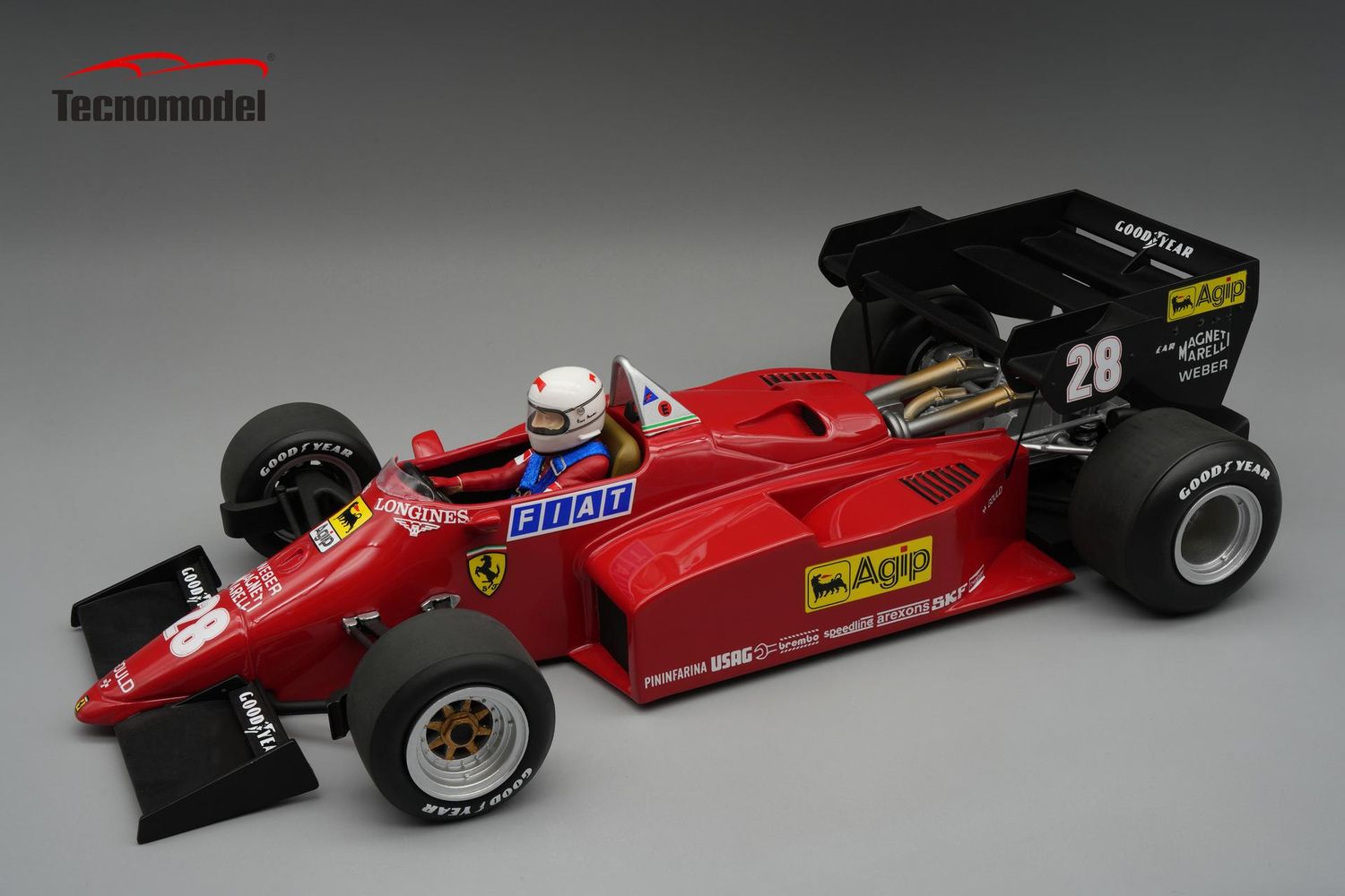 TECNOMODEL TMD18-316A  Ferrari 126 C4-M2 1984 European GP  R.Arnoux car #28 with Driver