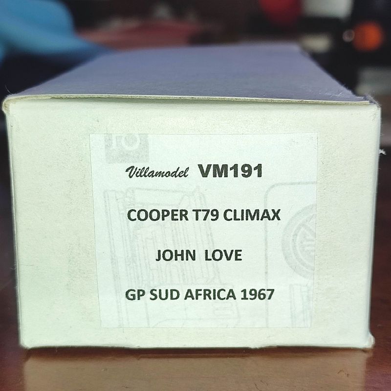 VILLA MODEL VM191 Cooper T79 Climax John Love GP Sud Africa  1967