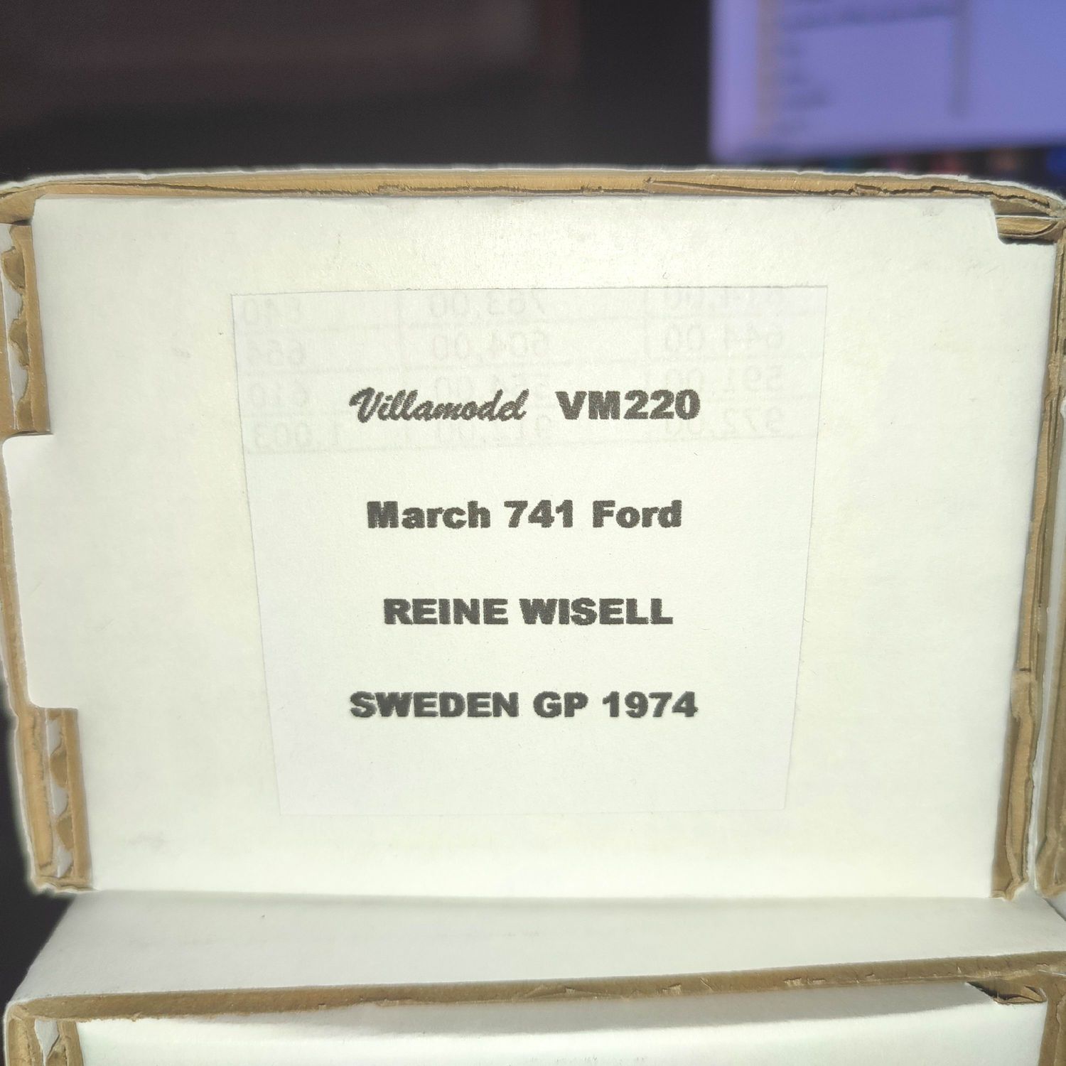 VILLA MODEL VM220 March 741 Ford Reine Wisell Sweden GP 1974