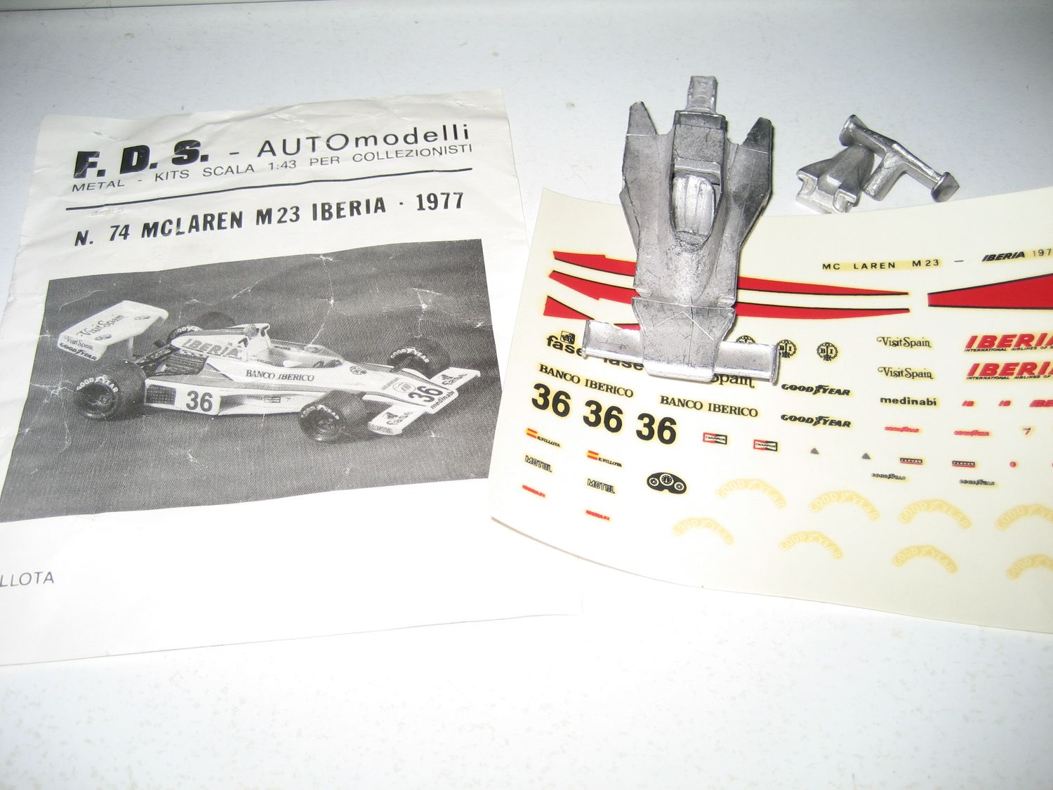 VILLA MODEL VM037 McLaren M23 Ford Emilio De Villota GP Spagna