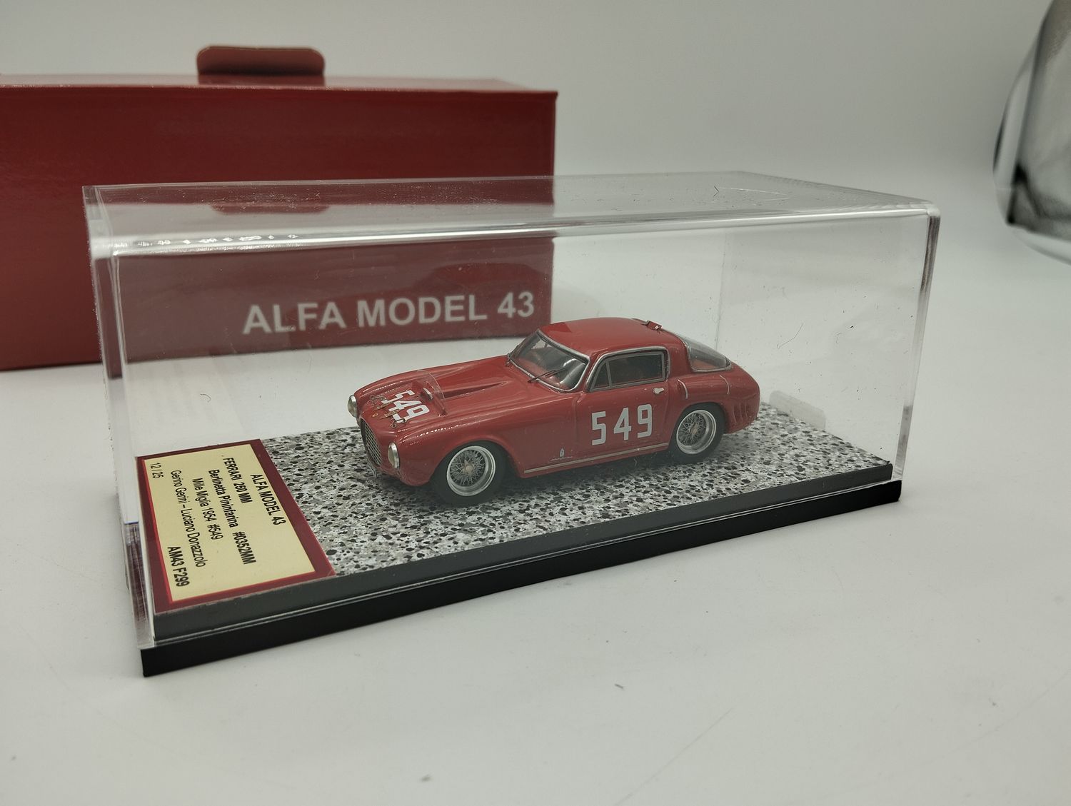 ALFA MODEL AM43F299 FERRARI 250MM BERLINETTA PININFARINA CH.0352MM MILLE MIGLIA 1954 N.549 GERINI-DONAZZOLO