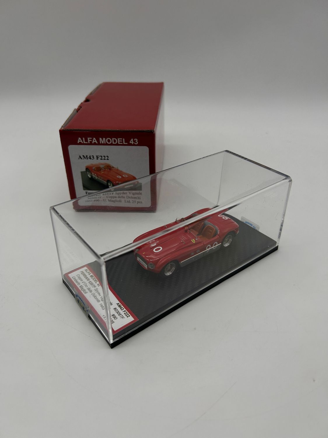 ALFA MODEL AM43F222 Ferrari 625TF Spyder Vignale #0306TF Coppa delle Dolomiti 1953 #90 – U. Maglioli ALFA MODEL AM43F222 Ferrari 625TF Spyder Vignale #0306TF Coppa delle Dolomiti 1953 #90 – U. Maglioli