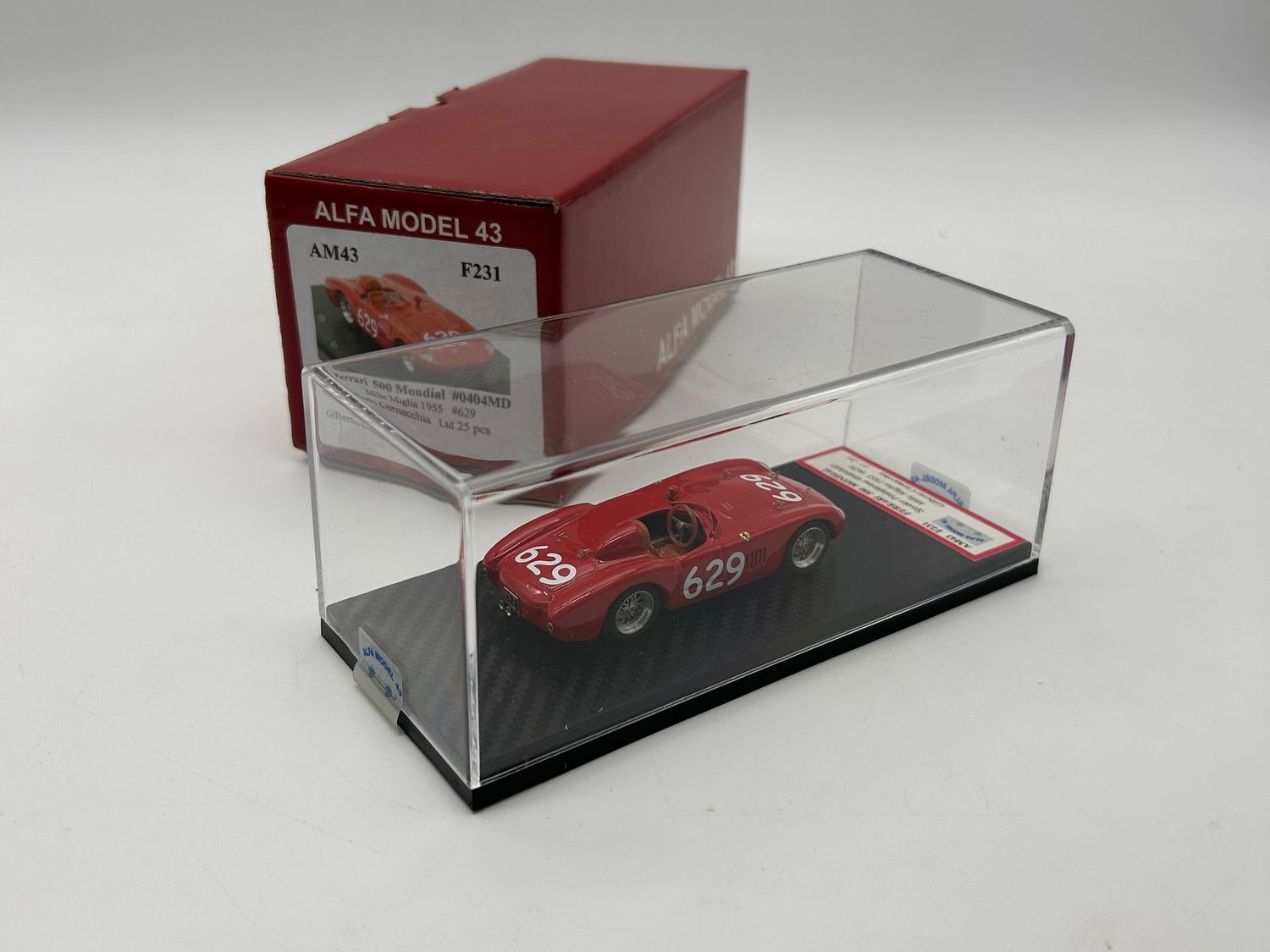 ALFA MODEL AM43F231 FERRARI 500 MONDIAL #0404MD SPYDER PININFARINA – MILLE MIGLIA 1955 #629 G. CORNACCHIA ALFA MODEL AM43F231 FERRARI 500 MONDIAL #0404MD SPYDER PININFARINA – MILLE MIGLIA 1955 #629 G. CORNACCHIA