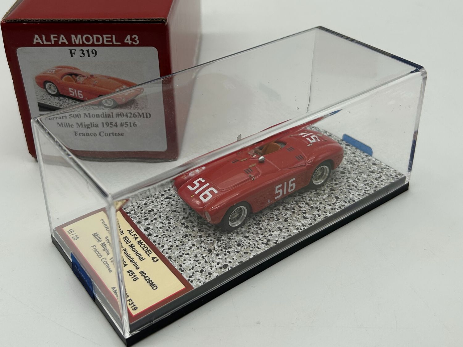 ALFA MODEL AM43F319 Ferrari 500 Mondial Spyder Pininfarina #0426MD – Mille Miglia 1954 #516 ALFA MODEL AM43F319 Ferrari 500 Mondial Spyder Pininfarina #0426MD – Mille Miglia 1954 #516