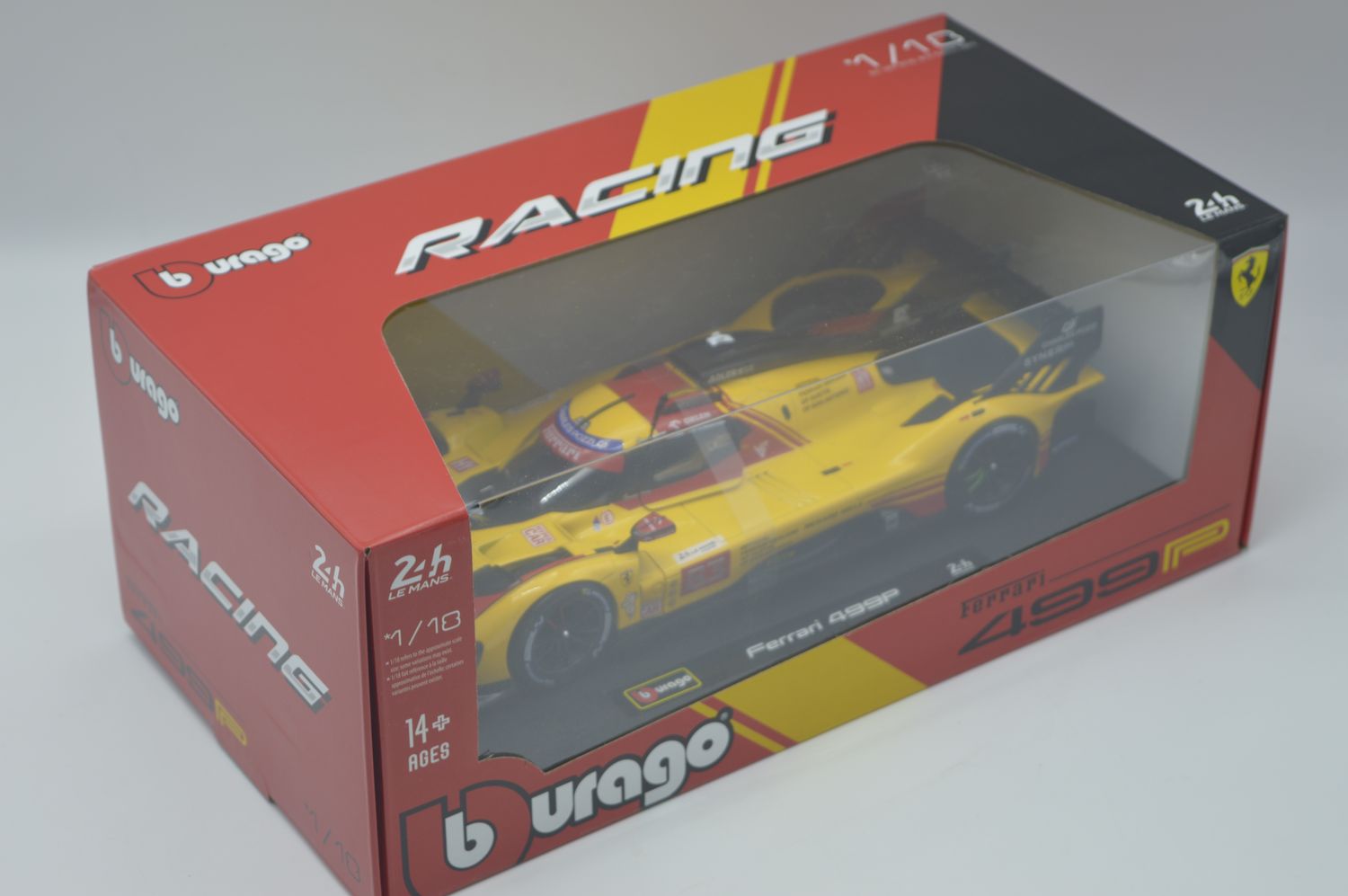BURAGO BU1816304-83 FERRARI 499P 3.OL TURBO V6 AF CORSE #83 WEC 2024 KUBICA/SCHWARTZMAN
