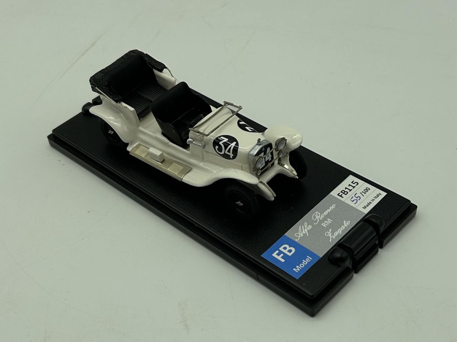 FB MODEL FBM115C ALFA ROMEO RM NORMALE TORPEDO ZAGATO COPPA DELLE ALPI SOZZI-GUAITA #34 FB MODEL FBM115C ALFA ROMEO RM NORMALE TORPEDO ZAGATO COPPA DELLE ALPI SOZZI-GUAITA #34