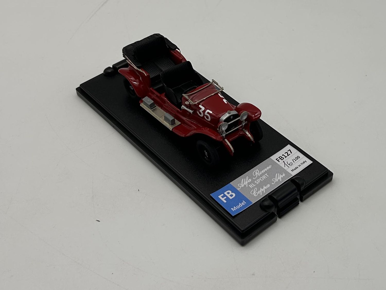 FB MODEL FBM127A Alfa Romeo RL Sport Zagato Coppa delle Alpi 1923 driver Enzo Ferrari-Rampini # 35