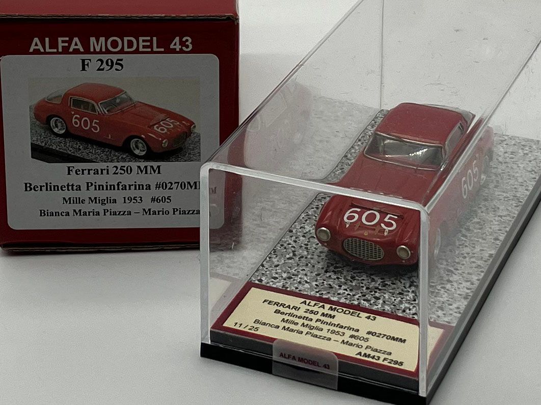 ALFA MODEL AM43F295 - Ferrari 250 MM ch.270MM Berlinetta Pininfarina Mille Miglia 1953 n.605