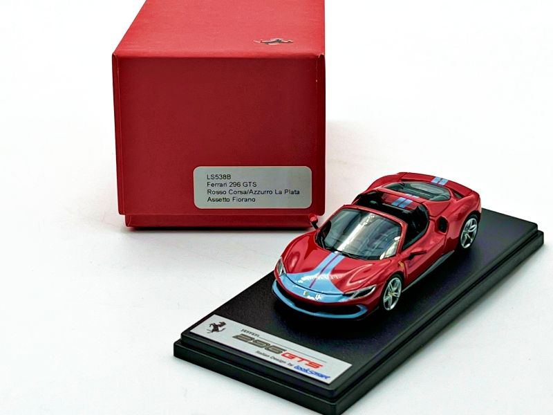 LOOKSMART - LS538B FERRARI 296 GTS ROSSO CORSA-AZZURRO LA PLATA ASSETTO FIORANO