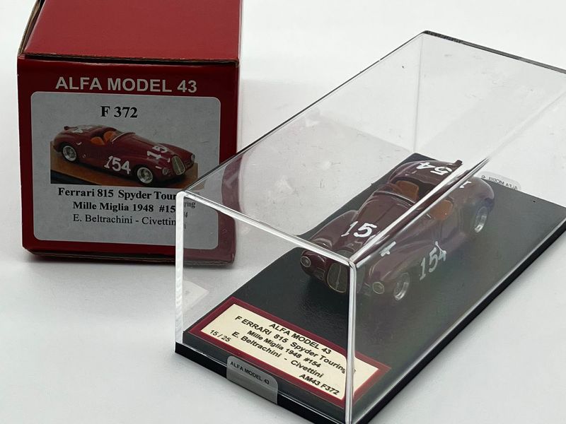 ALFA MODEL AM43F372 - Ferrari 815 Spyder Touring Mille Miglia 1948 n.154 Bertacchini-Civettini