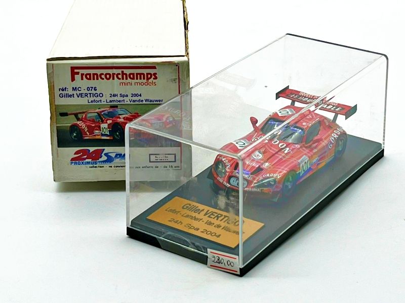 FRANCORCHAMPS MINI MODELS - MC076 GILLET VERTIGO : 24H SPA 2004 LEFORT - LAMBERT - VANDE WAUWER