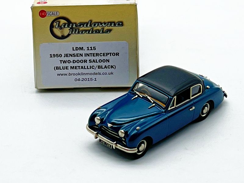 LANSDOWNE MODEL - LDM115 1950 JENSEN INTERCEPTOR TWO-DOOR SALOON (BLUE METALLIC BLACK)