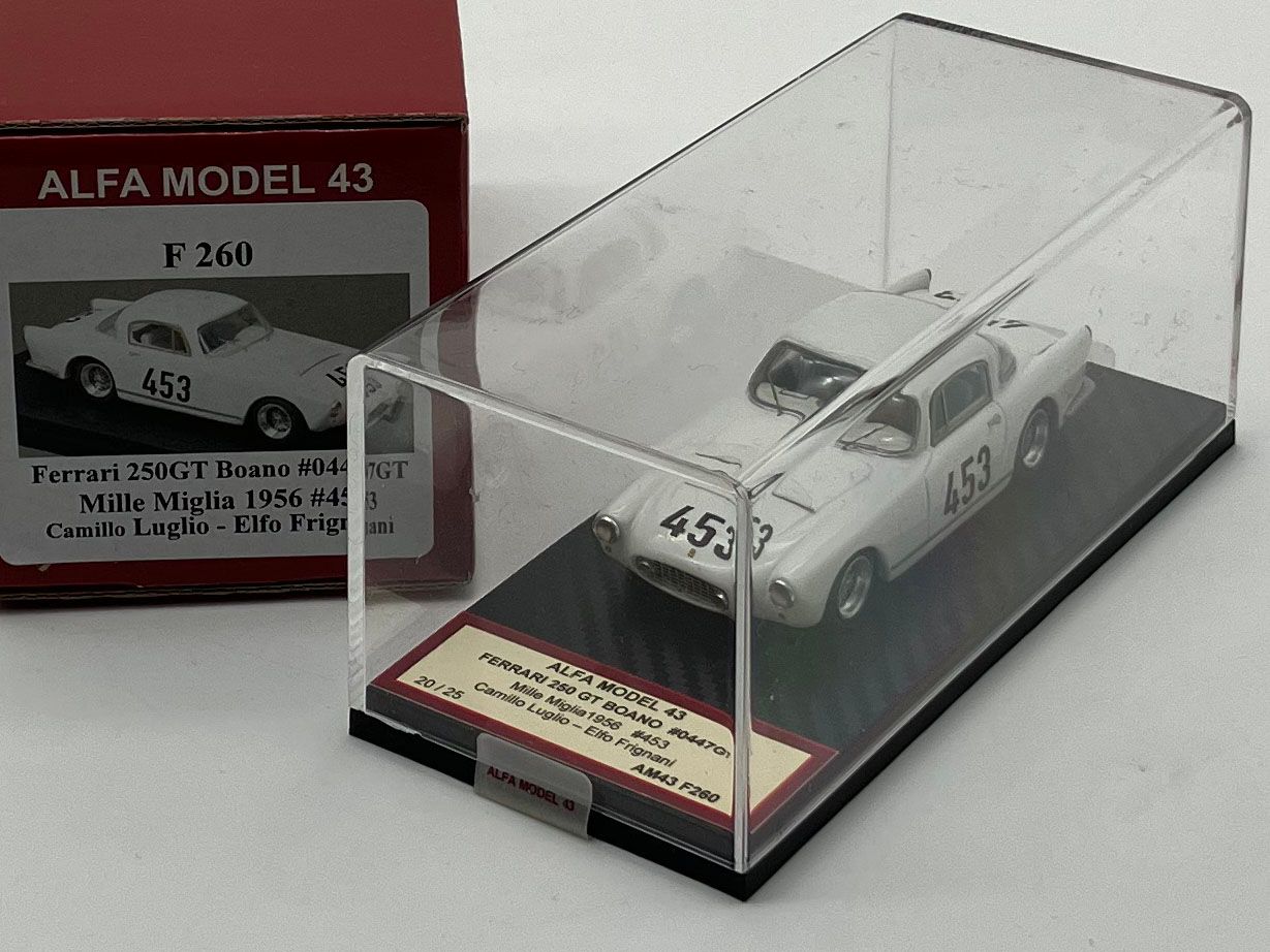 ALFA MODEL  AM43F260 - Ferrari 250GT Boano n.0447GT Mille Miglia 1956 n.453 Luglio-Frignani