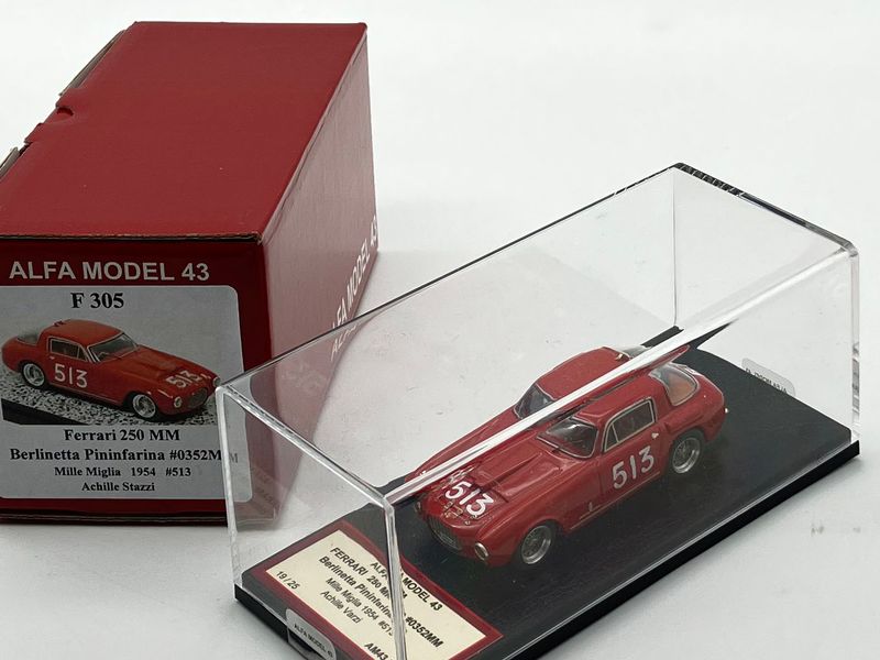 ALFA MODEL AM43F305 - Ferrari 250 MM ch.0352MM Berlinetta Pininfarina Mille Miglia 1954 n.513
