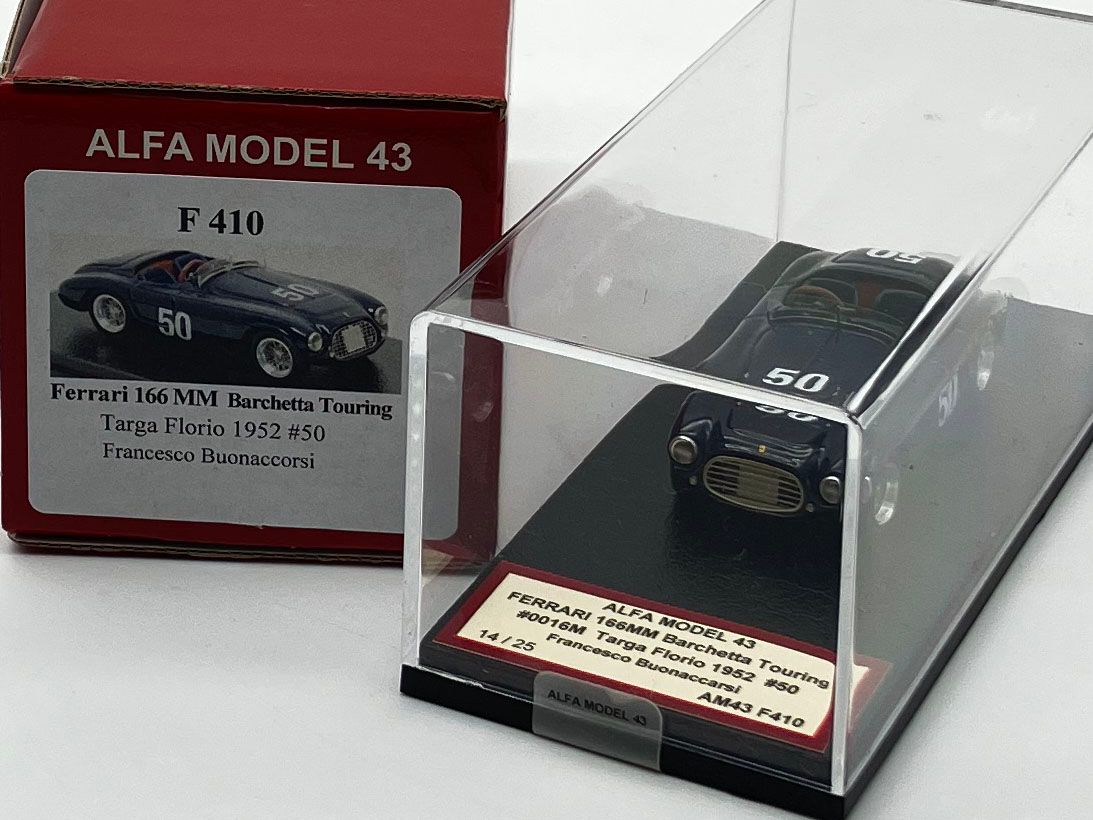 ALFA MODEL AM43F410 - Ferrari 166 MM Barchetta Touring Targa Florio 1952 n.50 Buonaccorsi