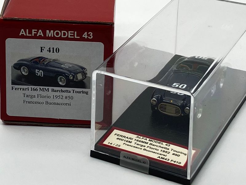 ALFA MODEL AM43F410 - Ferrari 166 MM Barchetta Touring Targa Florio 1952 n.50 Buonaccorsi