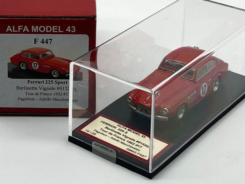 ALFA MODEL AM43F447 - Ferrari 225 Sport Berlinetta Vignale n.0152EL Tour de France 1952