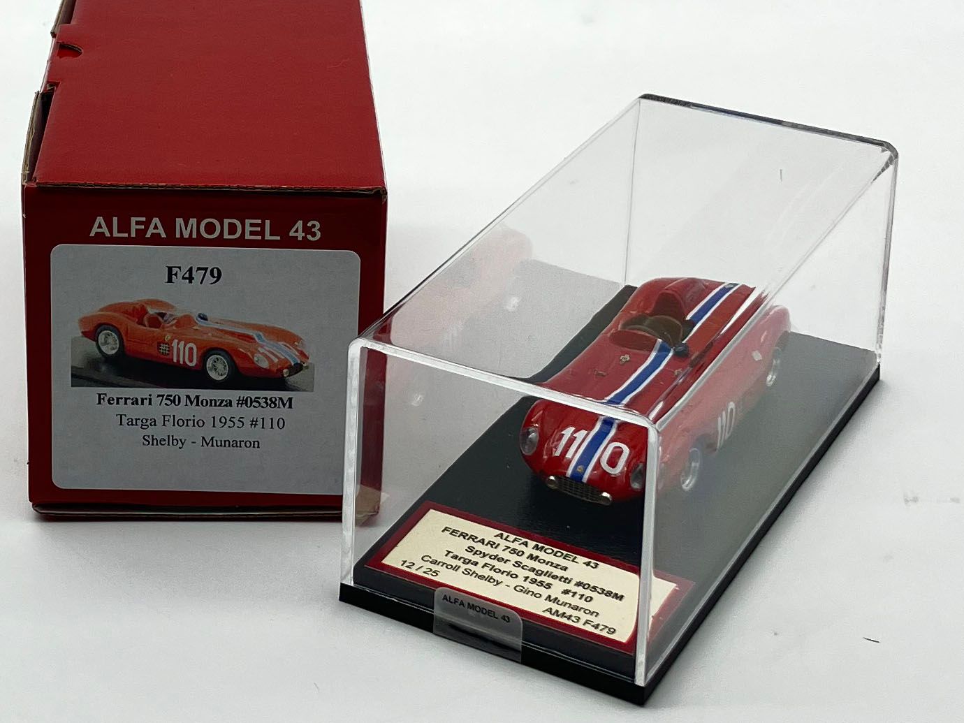 ALFA MODEL AM43F479 - Ferrari 750 Monza n.0538M Targa Florio 1955 n.110