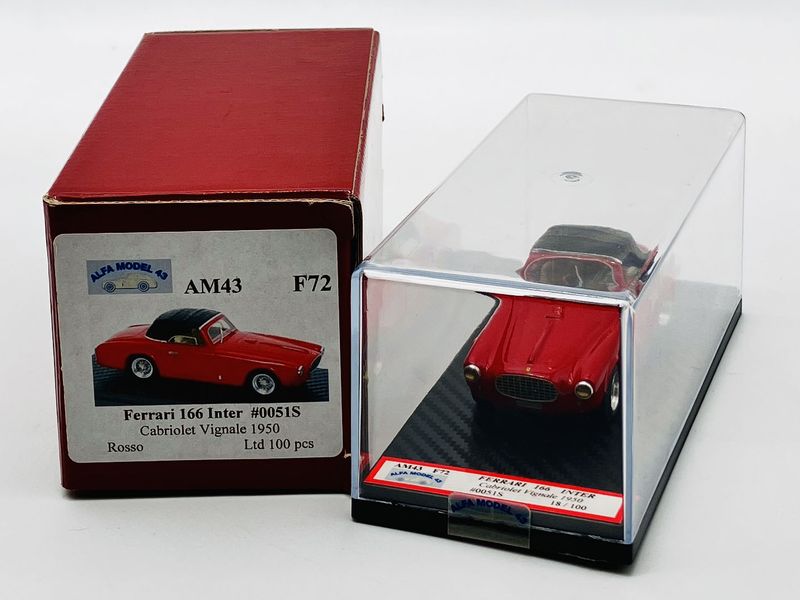 AM43F072 - Ferrari 166 Inter Cabriolet Vignale 1950 Rosso AM43F072 - Ferrari 166 Inter Cabriolet Vignale 1950 Rosso