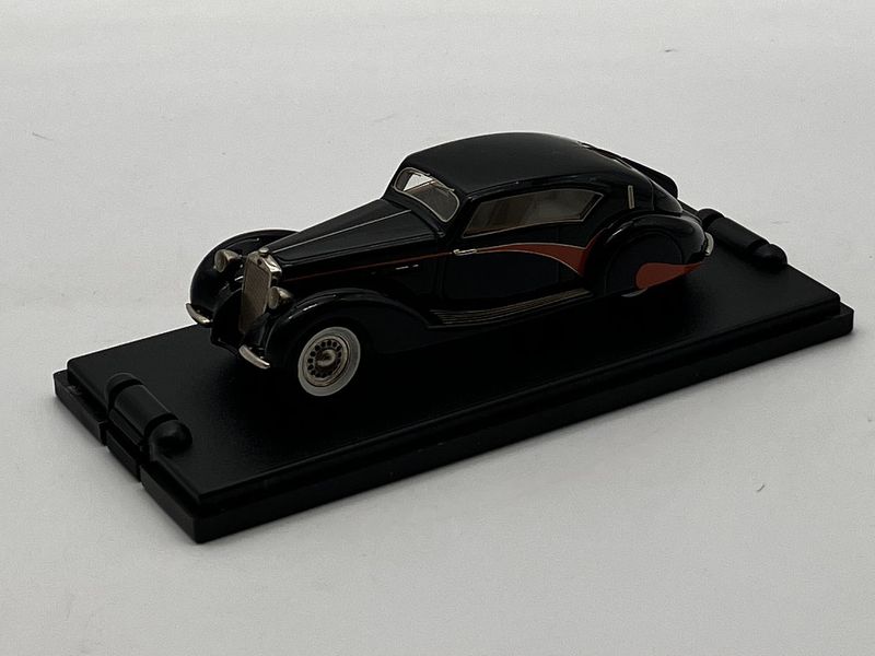 MACO89C - DELAGE D8 120 coupe Aerosport Letourneur Marchand Salon de Paris 1937 noir-orange MACO89C - DELAGE D8 120 coupe Aerosport Letourneur Marchand Salon de Paris 1937 noir-orange