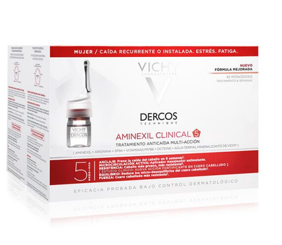 Vichy Dercos Aminexil Clinical 5 Mujer 42 Monodosis