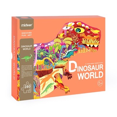 Dinosaur World 280 Pcs- Huge Animal-Shaped Puzzle
