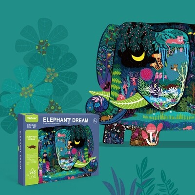 Elephant Dream 280 Pcs- Huge Animal-Shaped Puzzle