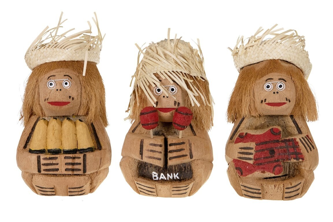 Coconut monkey bank