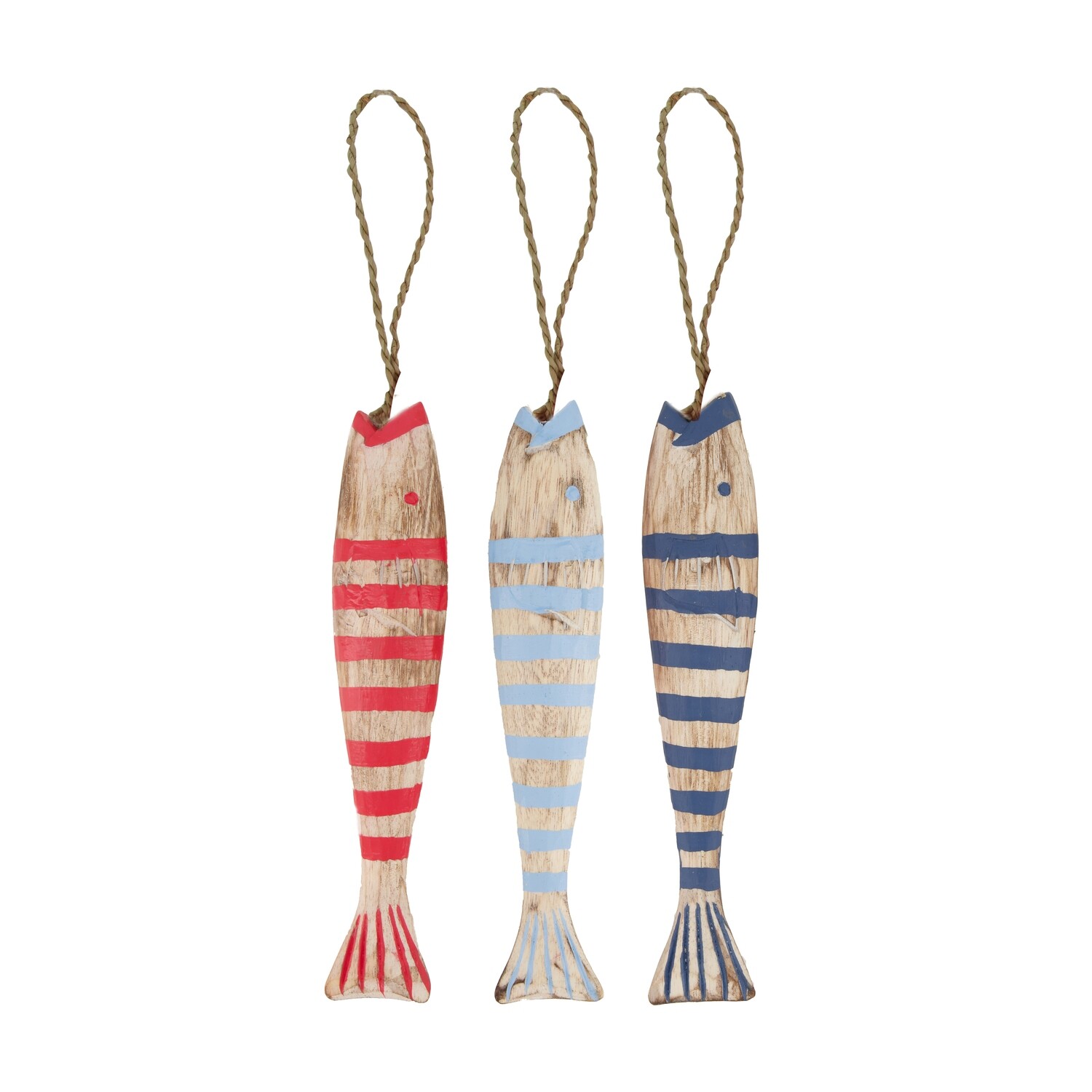 Houten vis lichtblauw